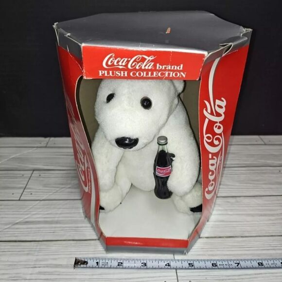 Coca Cola Vintage Polar Bear Plush & Watch By Cavanagh With Santa Graphic 1999 - Picture 8 of 9